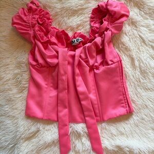 I AM GIA Naomi Hot Pink Neon Top XS